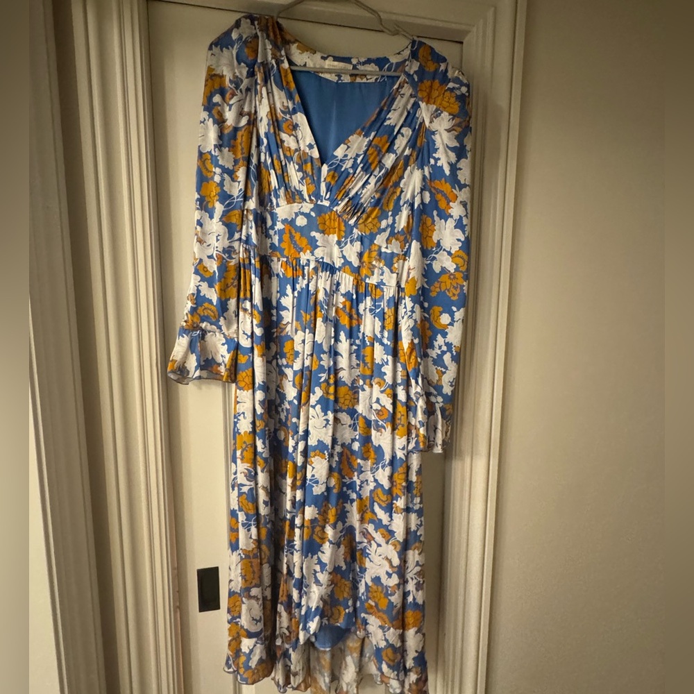 STINE GOYA Blue and Yellow Floral Dress